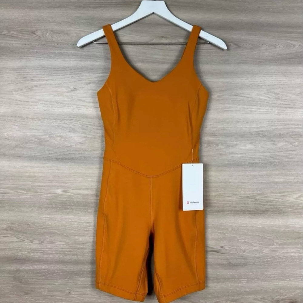 lululemon Align Bodysuit 8" autumn orange AUTO - Picture 3 of 7